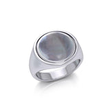 The  Moon Phase Pentacle Silver Flip Ring TRI160