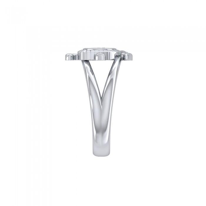 Sea Turtle with Star Silver Ring TRI1783 - Jewelry