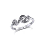 Spiral Wave Sterling Silver Ring TRI1872