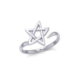 Pentacle Silver Wrap Ring TRI1891