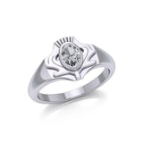 Thistle Silver Ring with Gemstone TRI1915 - Jewelry