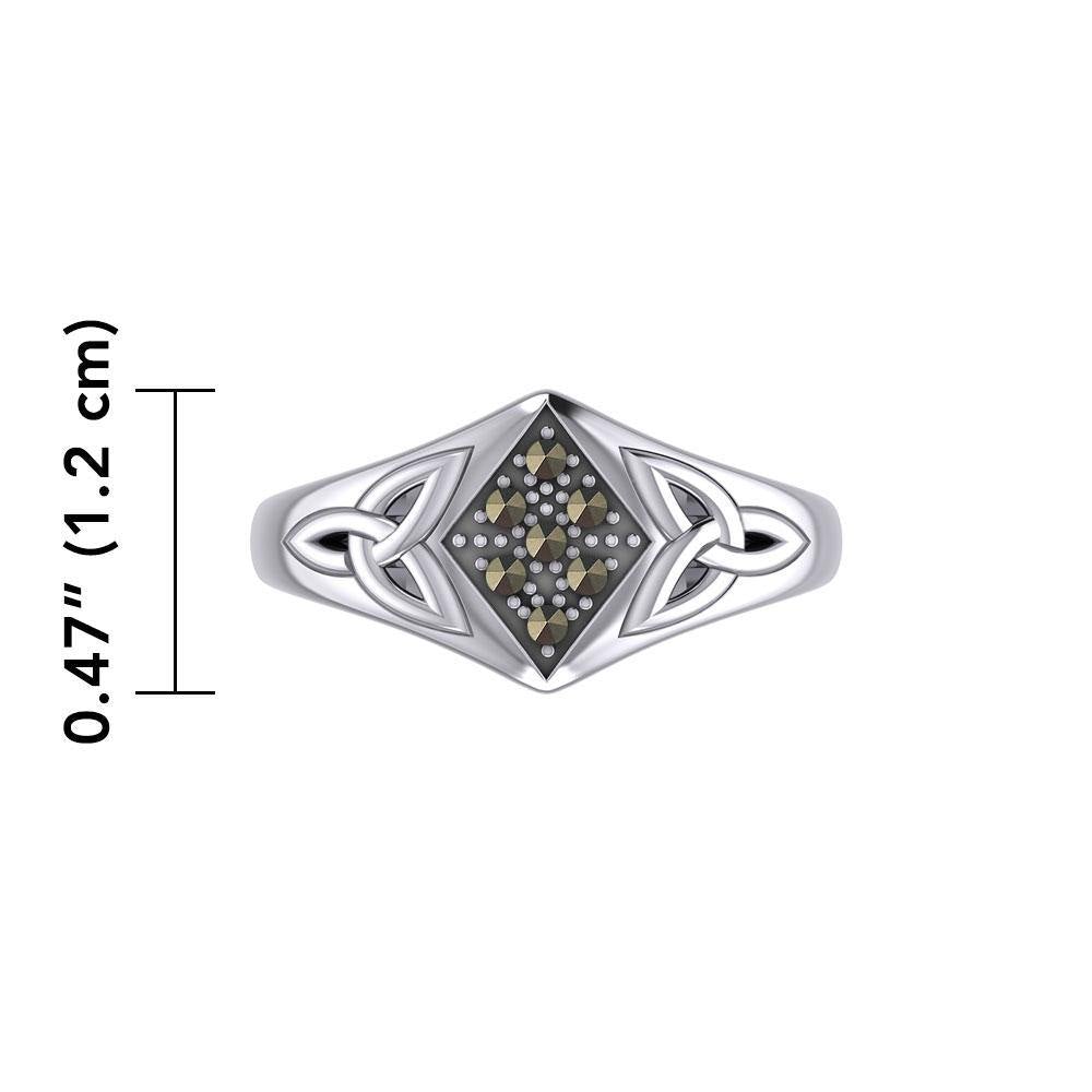 Celtic Trinity Knot Ring with Gemstones TRI1951 - Jewelry