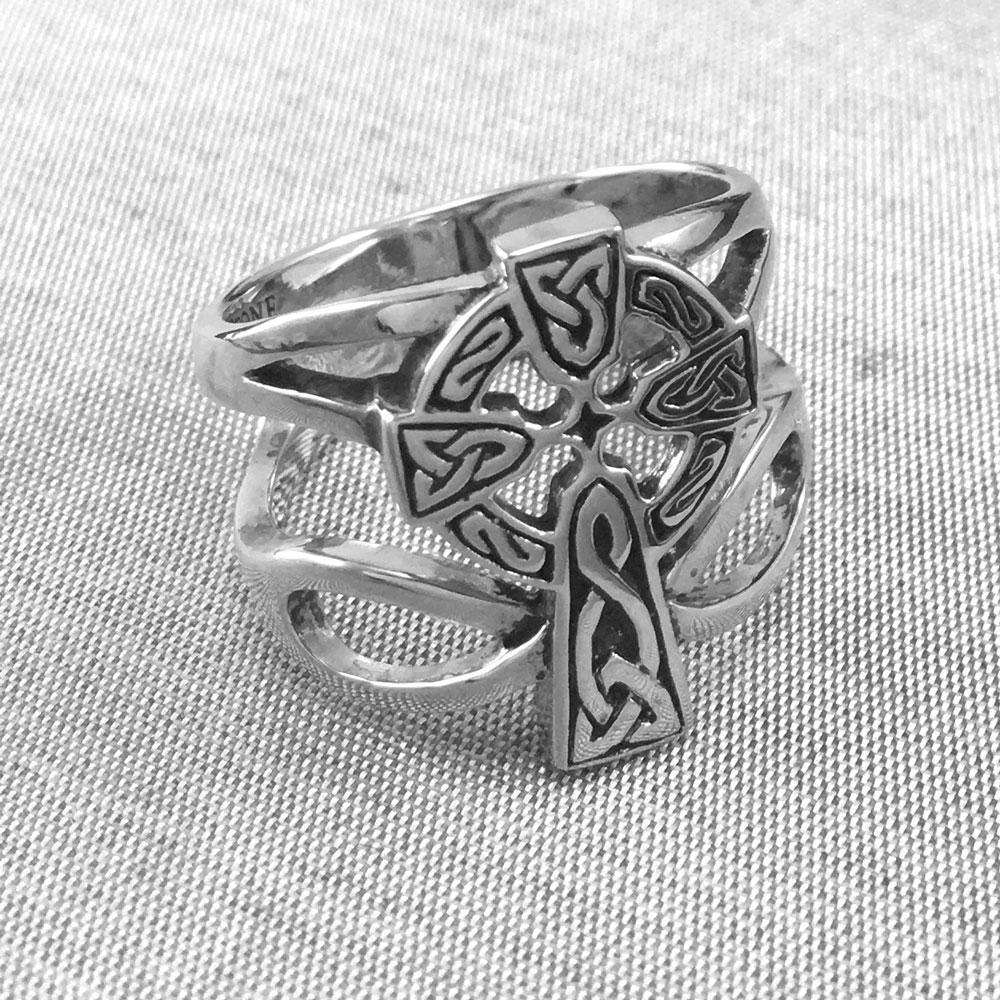 Celtic Cross with Infinity Silver Ring TRI1952 - Jewelry