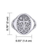 Tree of Life Silver Signet Men Ring TRI1967 - Jewelry