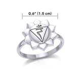 Manipura Solar Plexus Chakra Sterling Silver Ring TRI2044 - Magicksymbols