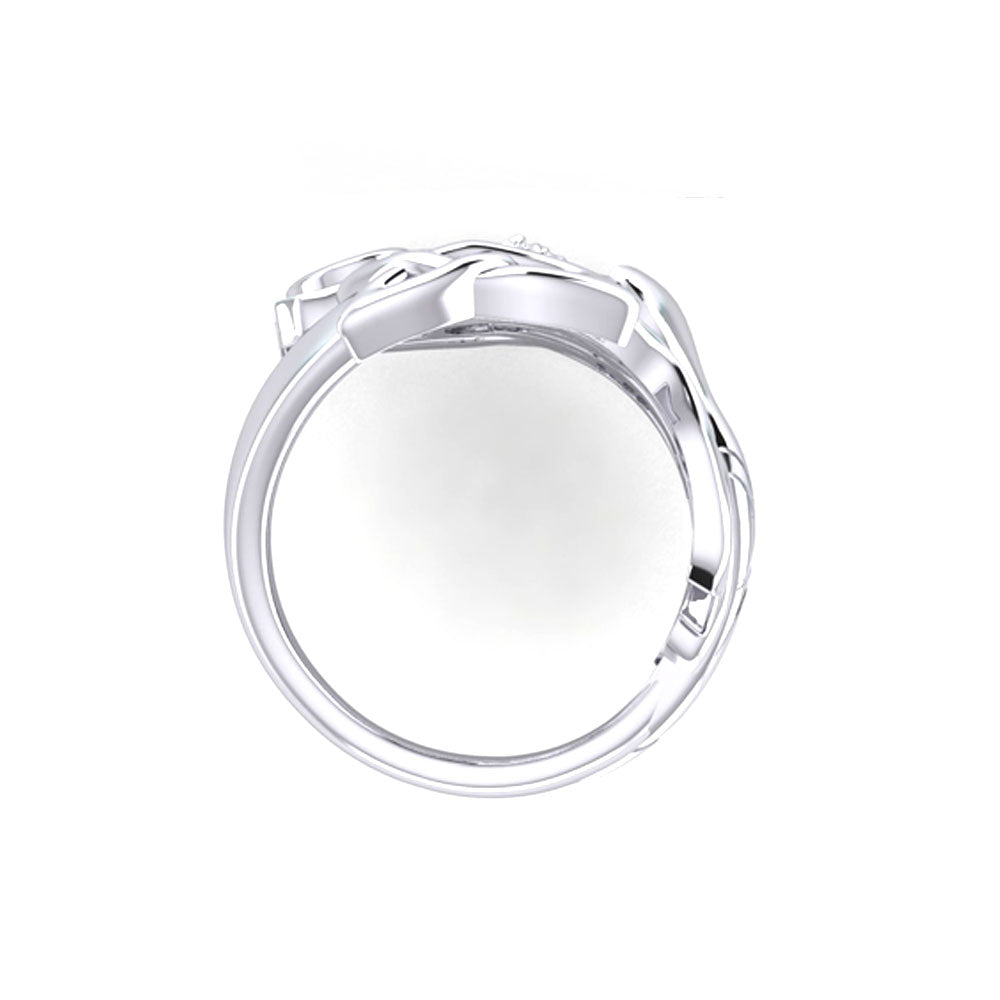 Goddess Brigid Silver Ring with Gem TRI2187