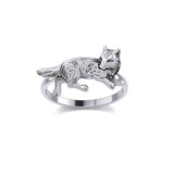 Celtic Wolf Silver Ring TRI2276
