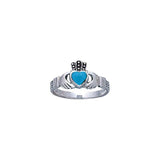 Celtic Claddagh Birthstone Ring