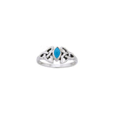 Silver Celtic Knotwork Birthstone Ring TRI936TQ