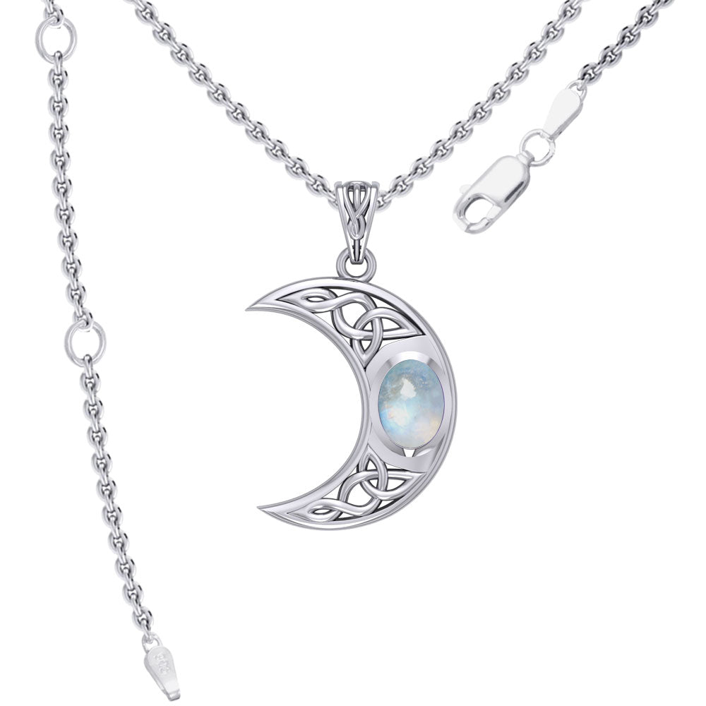 Blue Moon Silver Pendant with Gemstone TPD4056