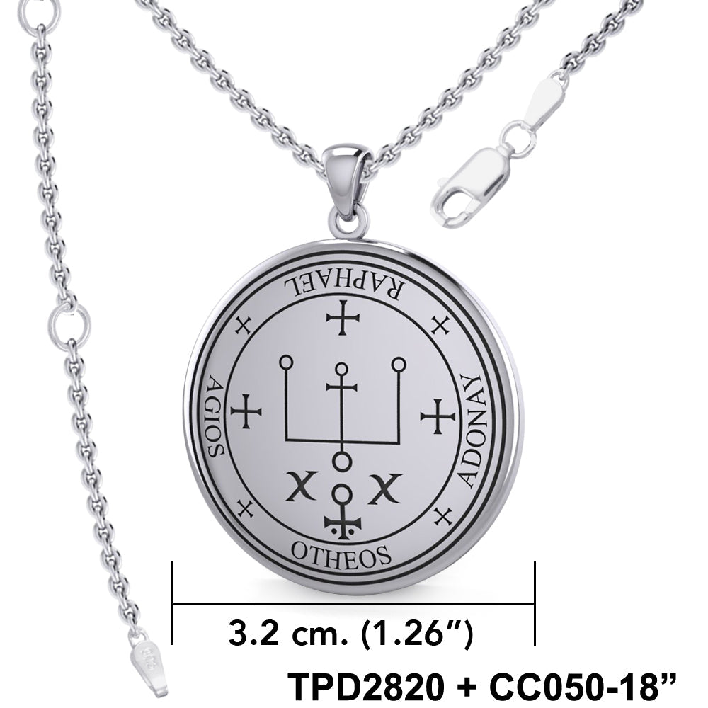 Sigil of the Archangel Raphael Sterling Silver Pendant TPD2820