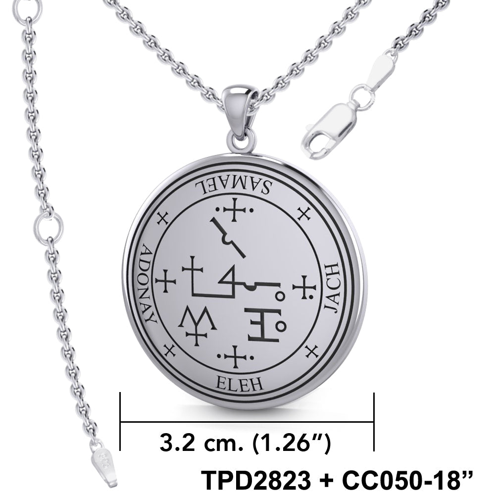 Sigil of the Archangel Samael Sterling Silver Pendant TPD2823