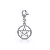 Silver Pentagram Pentacle Clip Charm TWC009