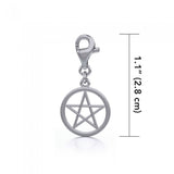 Silver Pentagram Pentacle Clip Charm TWC009