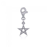 Silver Pentagram Pentacle Clip Charm TWC010