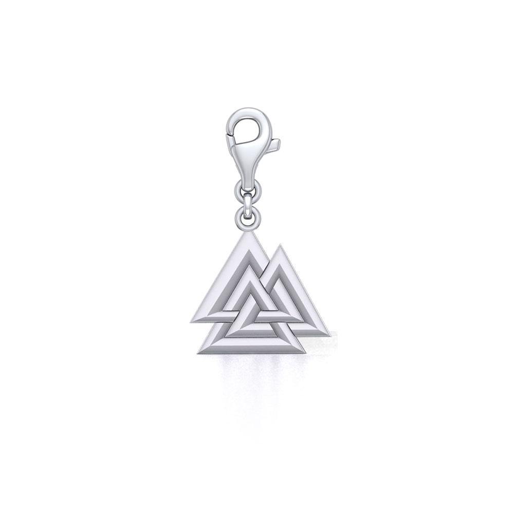 Sterling Silver Viking Valknut Clip Charm TWC166 - Jewelry