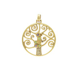 Worthy of the Golden Tree of Life ~ Sterling Silver Jewelry Pendant VPD3878