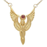 Oberon Zell Winged Isis Gold Vermeil Plated on Sterling Silver Necklace VTN252