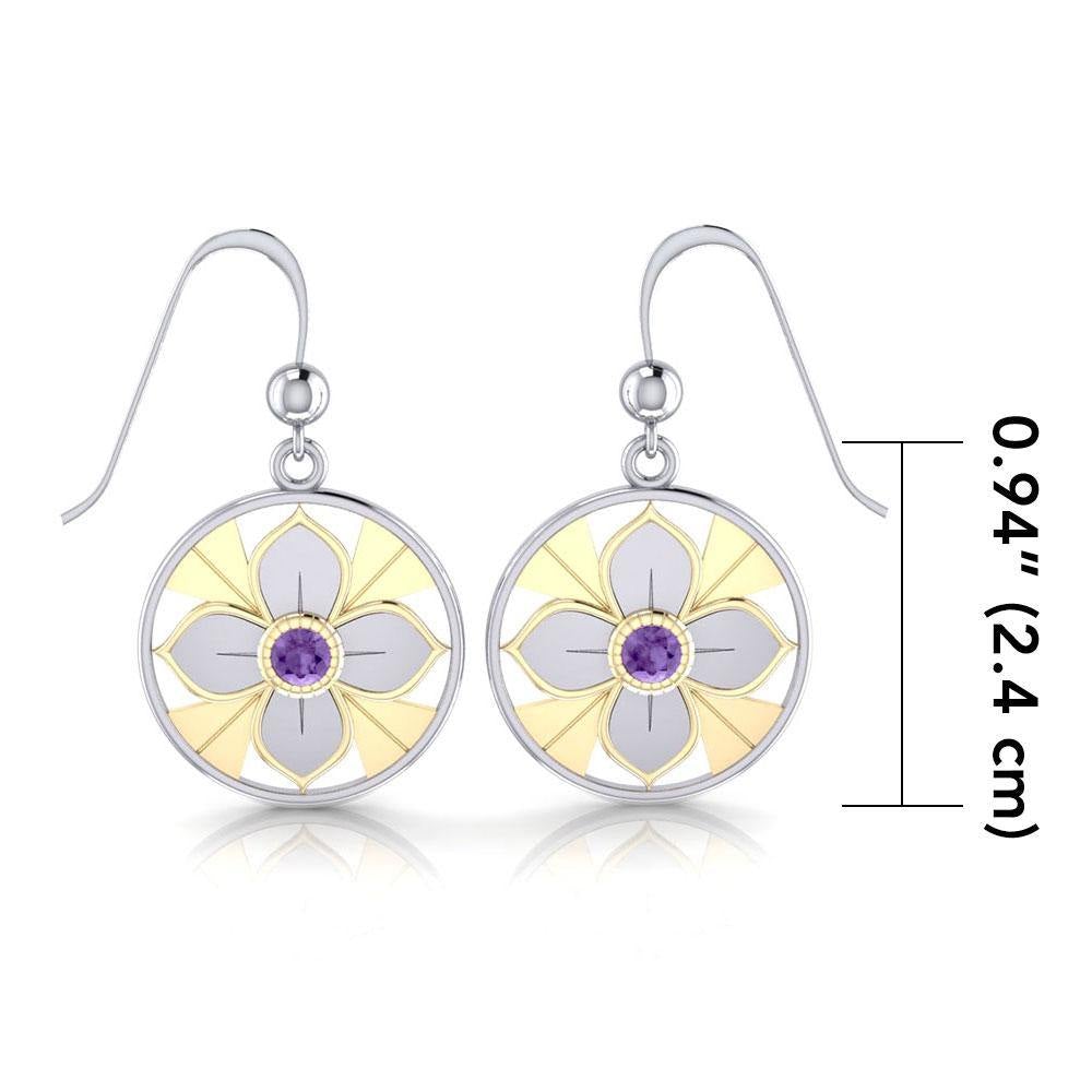 Femininity Symbol Silver and Gold Earrings MER529 - Jewelry