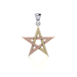 Star Pentagram Three Tone Pendant OTP1441