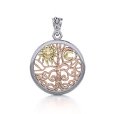 Pagan & Wicca Tree of Life ~ Three Tone Pendant OTP3109