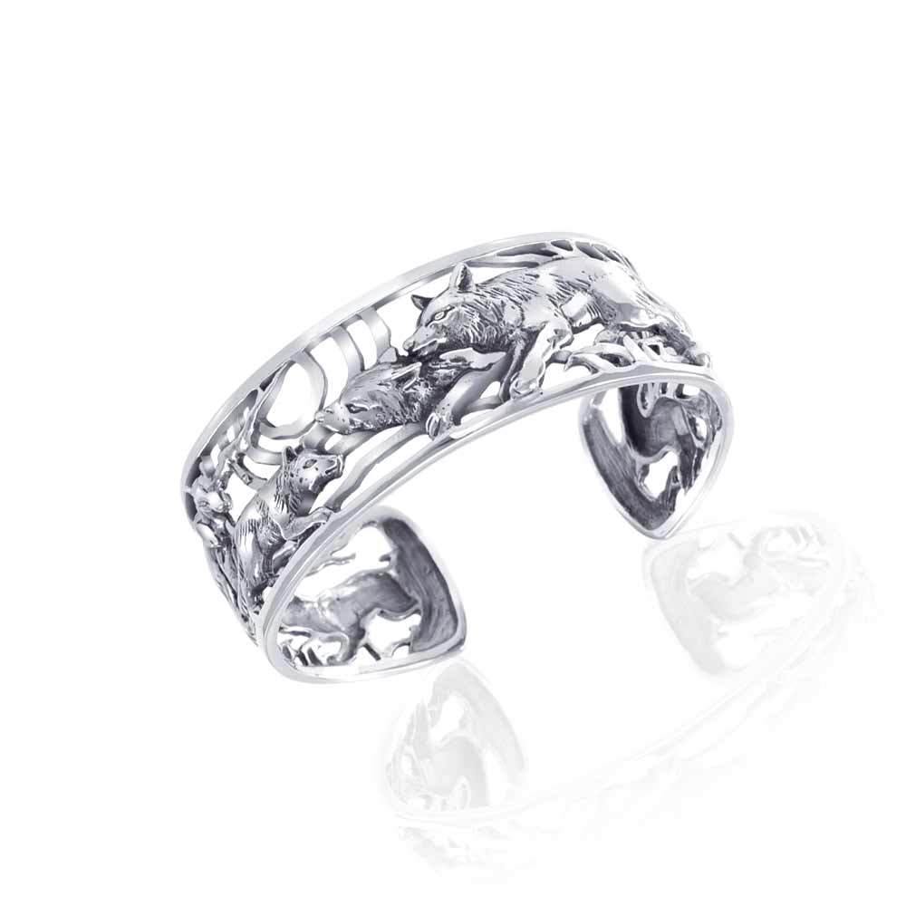 Awakened by the Outcry of the Feared Wolf Cuff Bracelet TBG290