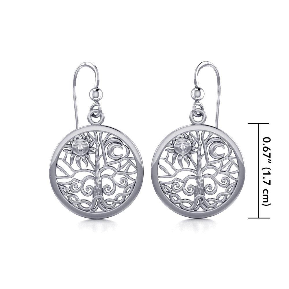 Celtic Tree of Life Silver Earrings TER060 - Jewelry