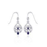 Eye of Horus Silver Earrings with Gemstone TER1688 - Jewelry