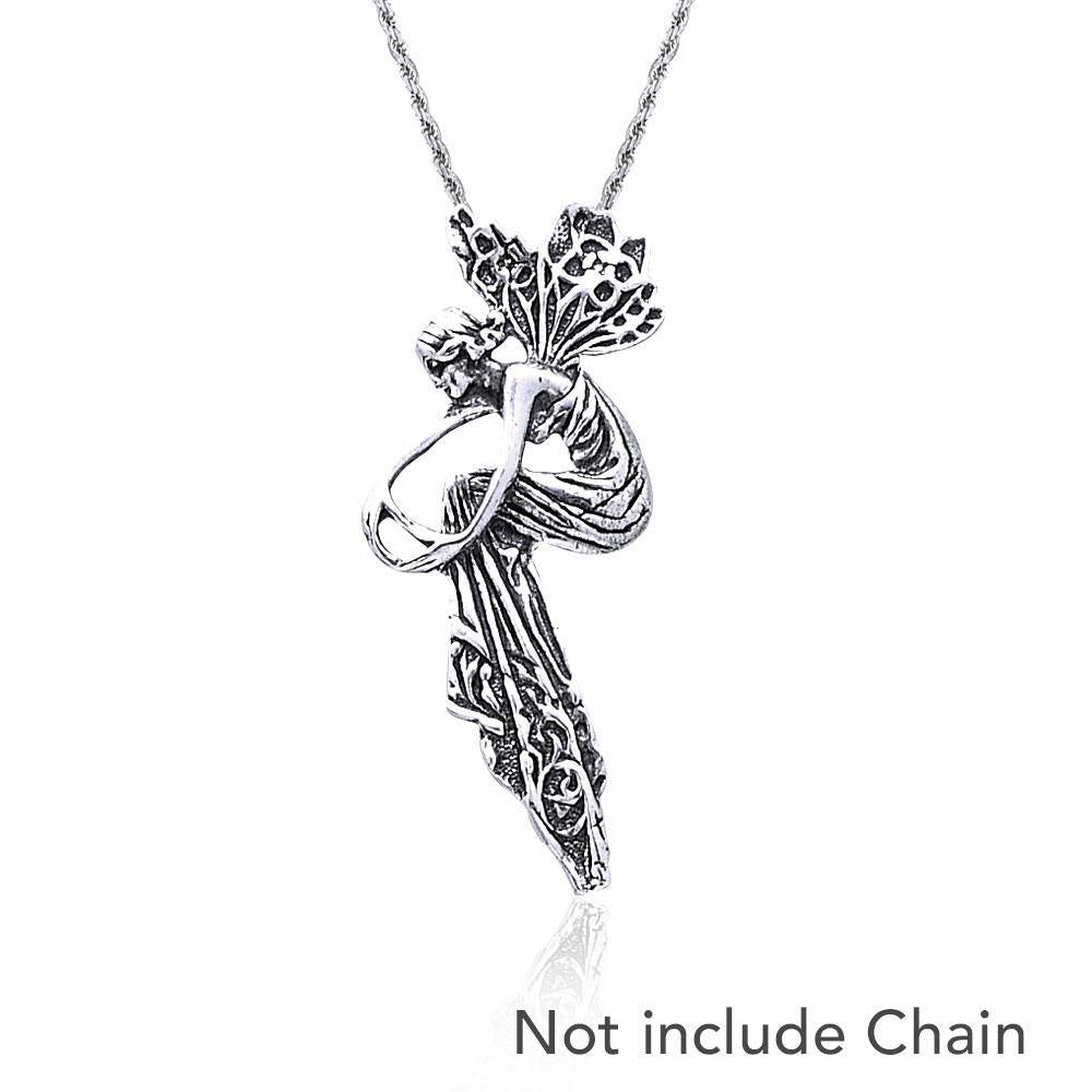 Fancy fairy awakening your mind ~ fine Sterling Silver Jewelry Pendant TP123 - Jewelry