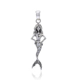 Beloved Mystique and Allure of the Sea Mermaid ~ Sterling Silver Jewelry Pendant TPD3624 - Jewelry