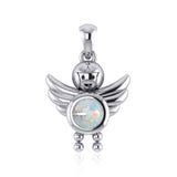 A Heavenly Gift from the Little Angel Boy Pendant with Birthstone TPD5031 - Jewelry