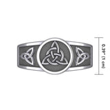Interconnected Message in Triquetra ~ Sterling Silver Ring TR3811 - Jewelry