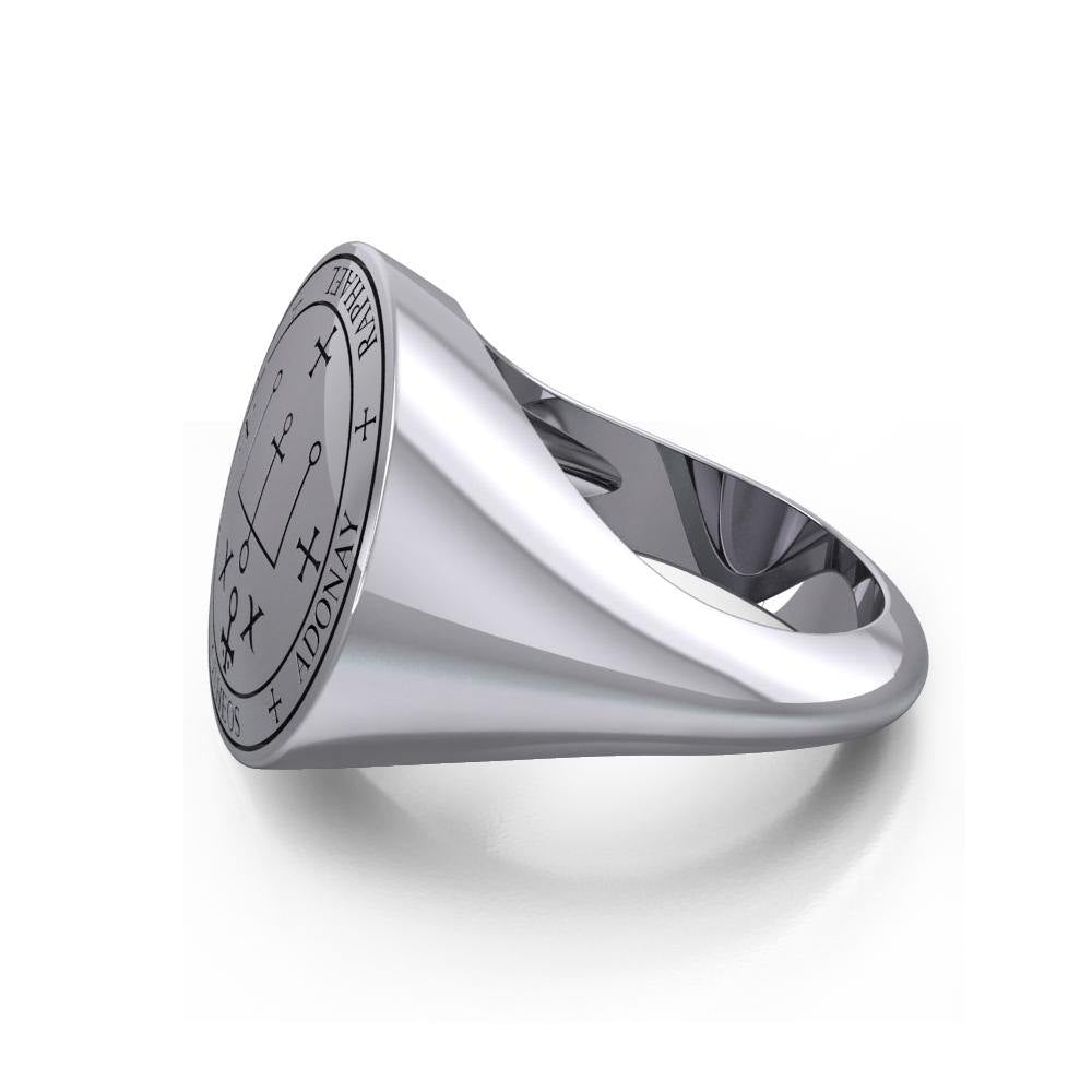 Sigil of the Archangel Raphael Sterling Silver Ring TRI1566 - Jewelry