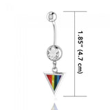 Rainbow Triangle belly button body jewelry BJ024 - Jewelry