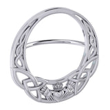 Celtic Claddagh Silver Scarf Ring By Peter Stone EOT181