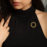 Chakra Celtic Solid Yellow Gold Brooch GBC161