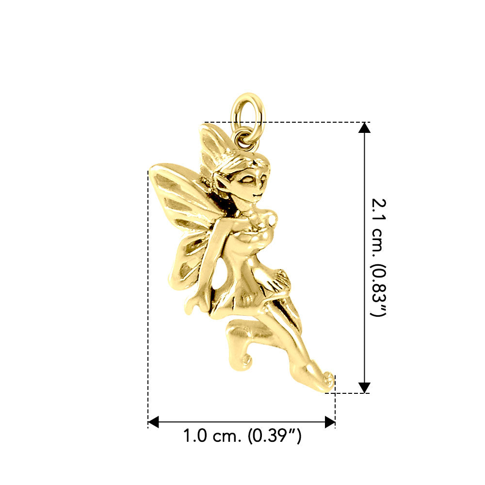 Enchanted Fairy Solid Yellow Gold Charm GCM637
