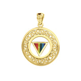 Celtic Knot LGBTQ Pride Solid Gold Pendant GPD729