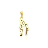 Reiki Sei Hei Ki Symbol Solid Gold Pendant GPD995