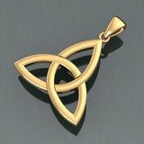 Unveil Ancient Wisdom: Celtic Triquetra Knot Solid Gold Pendant - GTP085 | Embrace the Eternal Interplay of Mind, Body, and Spirit