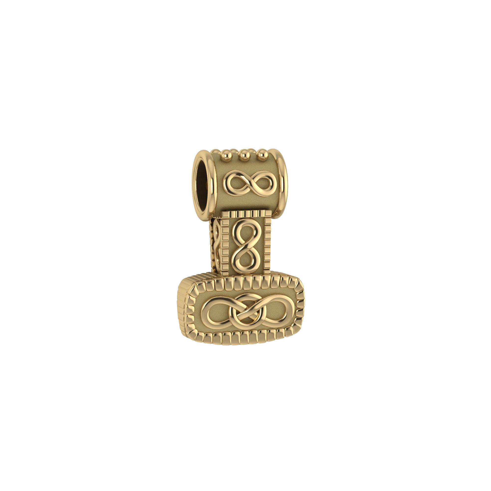 Celtic Thor's Hammer 14 Karat Solid Gold Slider Pendant GTP181