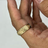 Celtic Knotwork 14K Yellow Gold Spinner Ring GTR1757