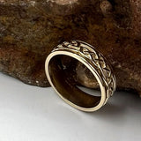 Celtic Knotwork 14K Yellow Gold Spinner Ring GTR1757