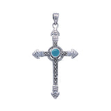 Celtic Cross Sterling Silver & Marcasite Pendant JP030