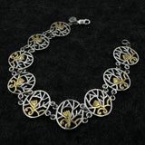 We are born to embrace the Tree of Life ~ 14k Gold accent and Sterling Silver Jewelry Bracelet MBL102