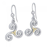 Celtic Triskele Earrings MER709 - Jewelry