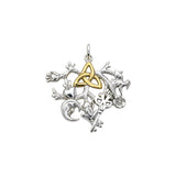 Cimaruta Sterling Silver with 14K Gold Accent Pendant MPD6448