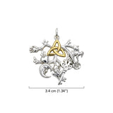 Cimaruta Sterling Silver with 14K Gold Accent Pendant MPD6448