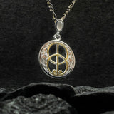 Chalice Well Healing Spell Silver, Yellow Gold and Pink Gold Pendant OPD4752