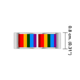 Rainbow Band Silver Ring SM015